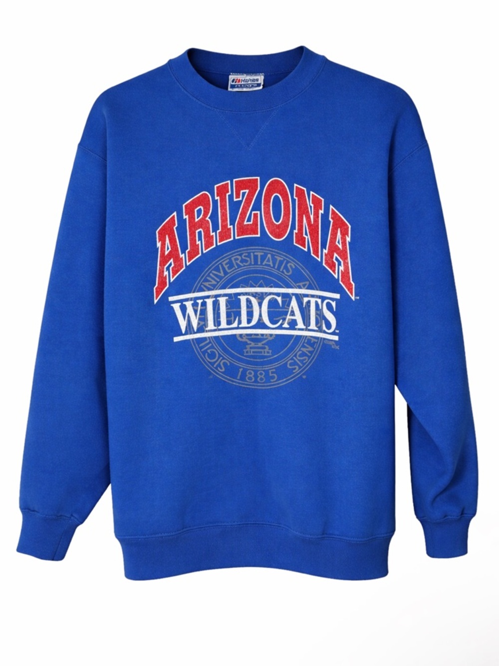 Vintage 90s Arizona Wildcats Sweatshirt USA Made Hanes Blue Size L
